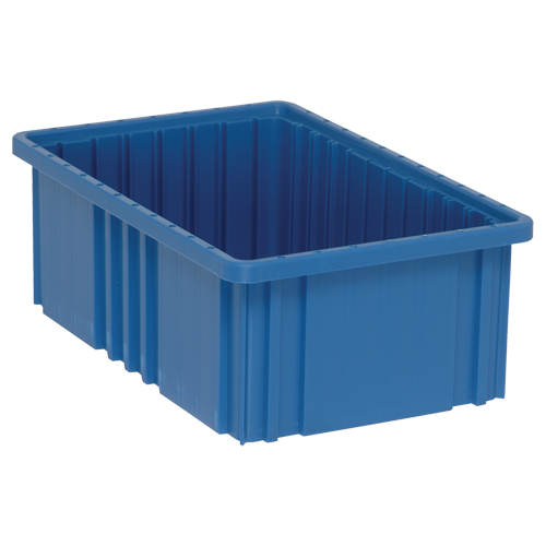 Divider Box&reg; Containers, Plastic, 16.5" W x 10.9" D x 6" H, Blue Pathway Supply LP