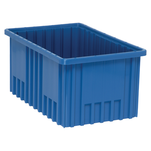 Contenants Divider Box, Plastique, 16,5" la x 10,9" p x 8" h, Bleu Pathway Supply LP