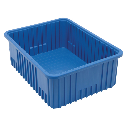 Contenants Divider Box, Plastique, 22,5" la x 17,5" p x 8" h, Bleu Pathway Supply LP