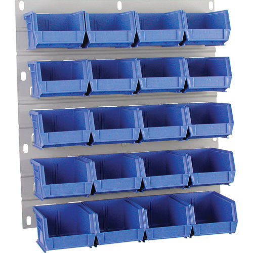 Hanging Panel, 20 Bins, 18" W x 1" D x 19" H Pathway Supply LP