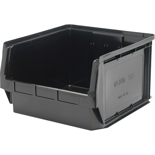Stacking Container, 18.375" W x 18.375" D x 11.875" H, Black Pathway Supply LP