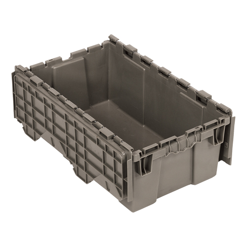 Attached-Top Distribution Container, 11-9/16" x 19-5/8' x 7-1/2", Grey Pathway Supply LP