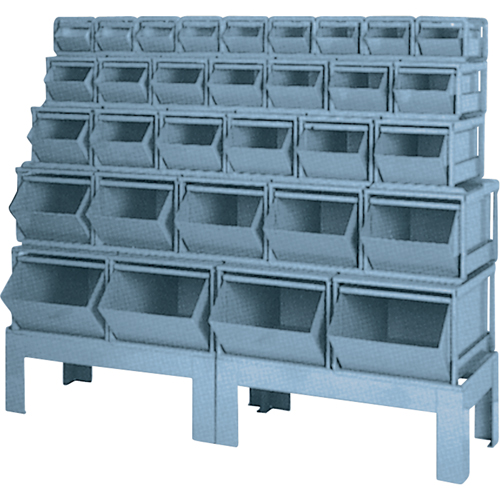 Combinaisons de bacs &agrave; assembler, Cap. 1000 lb, 68" la x 19-1/2" p x 55 1/4" h, Bleu Pathway Supply LP