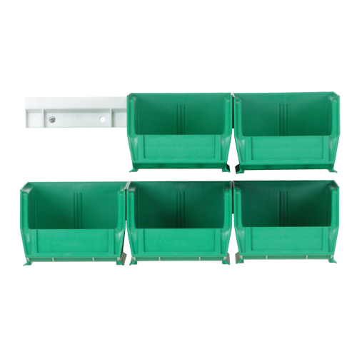 Ensemble complet de bacs Hang-and-Stack, 4-1/8" la, 3" h x 5-3/8" p, Vert Pathway Supply LP