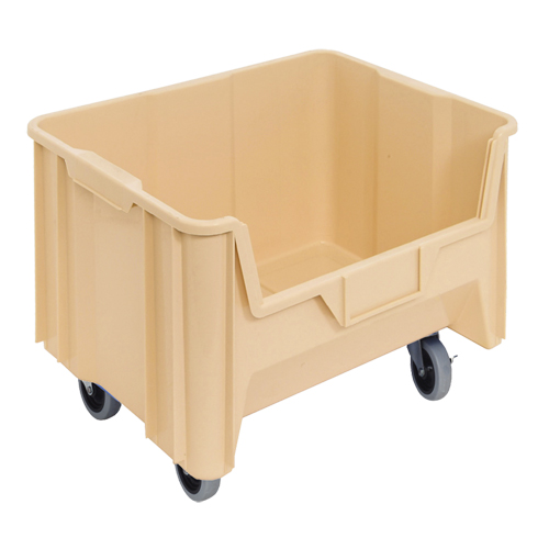 Bac g&eacute;ant mobile empilable, 12-7/16" ha x 19-7/8" la x 15-1/4" p, Capacit&eacute; de 250 lb, Ivoire Pathway Supply LP