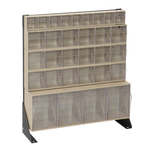 Tip-Out Bins Stand, 23-5/8" W x 8" D x 28" H, 31 Drawers Pathway Supply LP