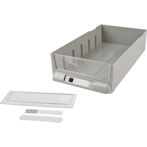 Replacement Drawer for KPC-100 Parts Cabinets, Plastic, 6-3/8" W x 11-3/10" D x 2-11/16" H, Grey Pathway Supply LP