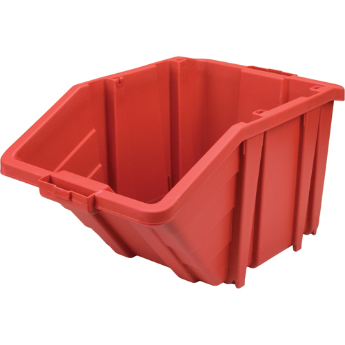 Bac g&eacute;ant en plastique, 15-1/2" la x 13" H x 25" p, Rouge, Capacit&eacute; 200 lb Pathway Supply LP