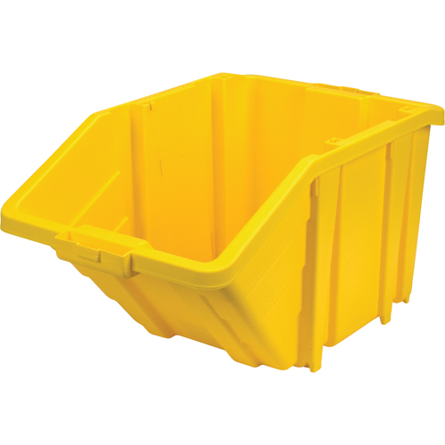 Bac g&eacute;ant en plastique, 15-1/2" la x 13" H x 25" p, Jaune, Capacit&eacute; 200 lb Pathway Supply LP