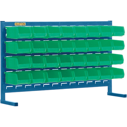 Louvered Rack with Bins, 32 Bins, 36" W x 8-1/4" D x 22" H Pathway Supply LP