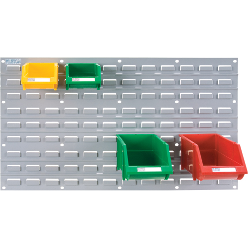 Metal Louvered Panel Bin Support Rack, 32 Bins, 36" W x 1/8" D x 19" H Pathway Supply LP