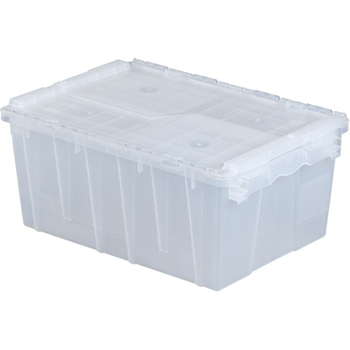 Flipak&reg; Polypropylene Plastic (PP) Distribution Containers, 21.8" x 15.2" x 9.3", Clear Pathway Supply LP