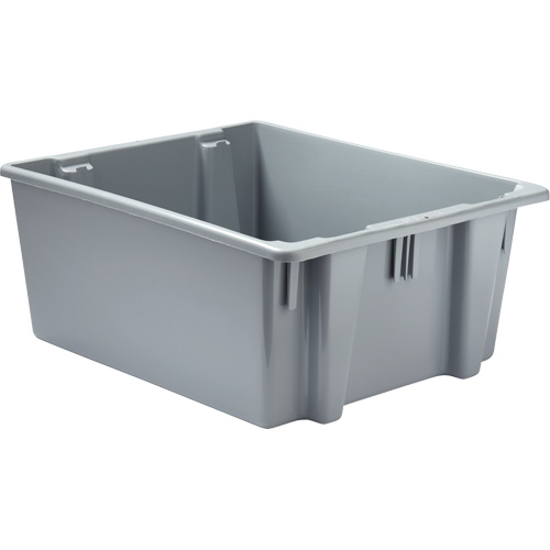 Caisse-palette empilable et emboîtable, 10" x 19,5" x 23,5", Gris Pathway Supply LP