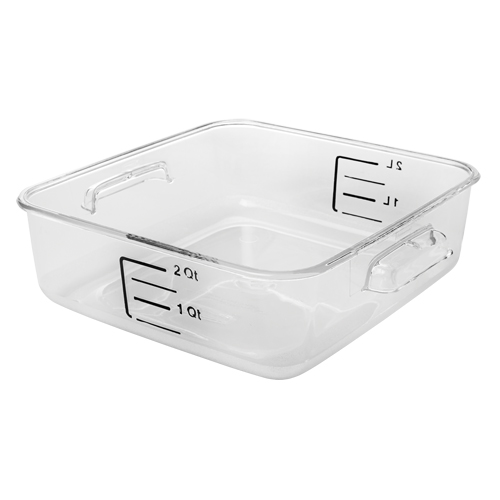 Rubbermaid&reg; Space Saving Square Container, Plastic, 1.9 L Capacity, Clear Pathway Supply LP