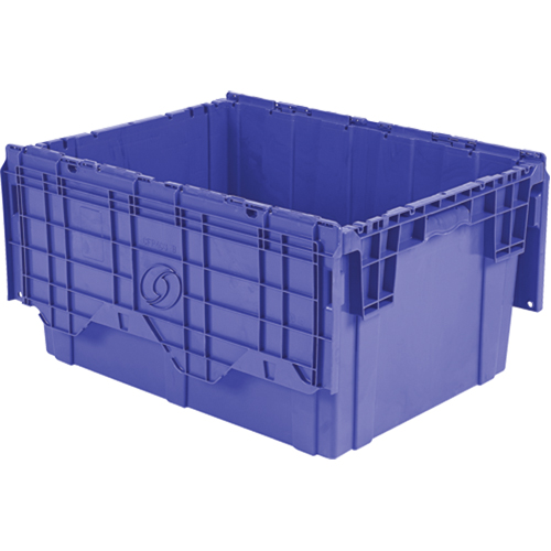 Flipak Polyethylene Plastic (PE) Distribution Containers, 27.9" x 20.9" x 15.2", Blue Pathway Supply LP