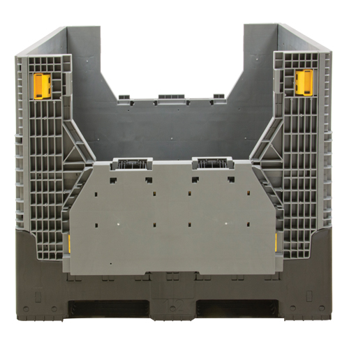 Collapsible Bulk Container, 47.2" L x 39.4" W x 39.4" H, Grey Pathway Supply LP