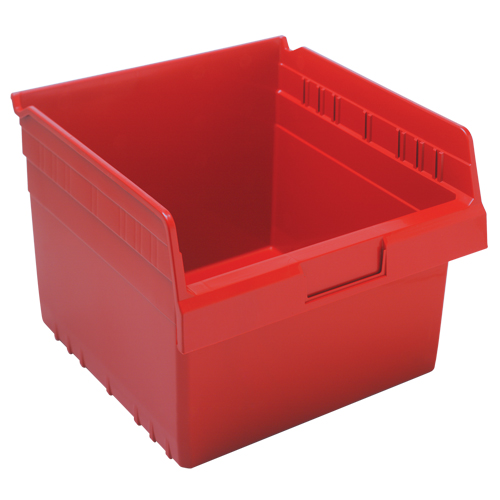 Store-Max Shelf Bins, 11-1/8" W x 8" H x 11-5/8" D, Red, 44 lbs. Capacity Pathway Supply LP
