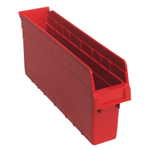 Bacs pour &eacute;tag&egrave;re Store-Max, 4-3/8" la x 8" H x 17-7/8" p, Rouge, Capacit&eacute; 56 lb Pathway Supply LP