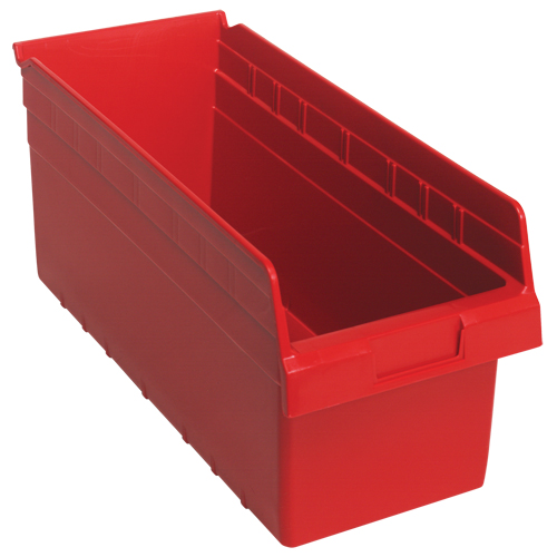 Bacs pour &eacute;tag&egrave;re Store-Max, 8-3/8" la x 8" H x 17-7/8" p, Rouge, Capacit&eacute; 56 lb Pathway Supply LP
