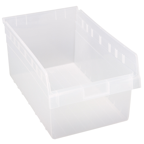 Bacs pour &eacute;tag&egrave;re Store-Max, 11-1/8" la x 8" H x 17-7/8" p, Transparent, Capacit&eacute; 56 lb Pathway Supply LP