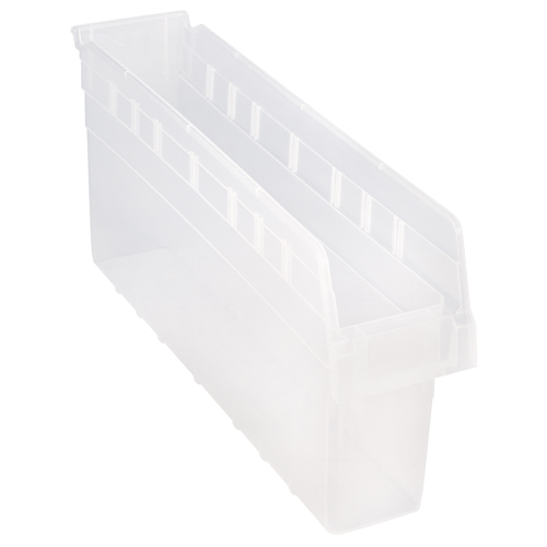 Store-Max Shelf Bins, 4-3/8" W x 8" H x 23-5/8" D, Clear, 68 lbs. Capacity Pathway Supply LP