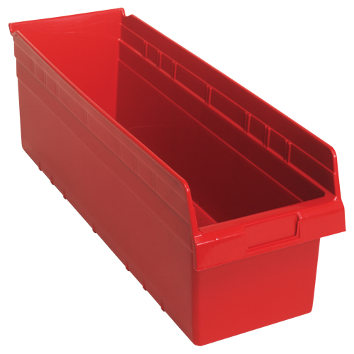 Bacs pour &eacute;tag&egrave;re Store-Max, 8-3/8" la x 8" H x 23-5/8" p, Rouge, Capacit&eacute; 68 lb Pathway Supply LP