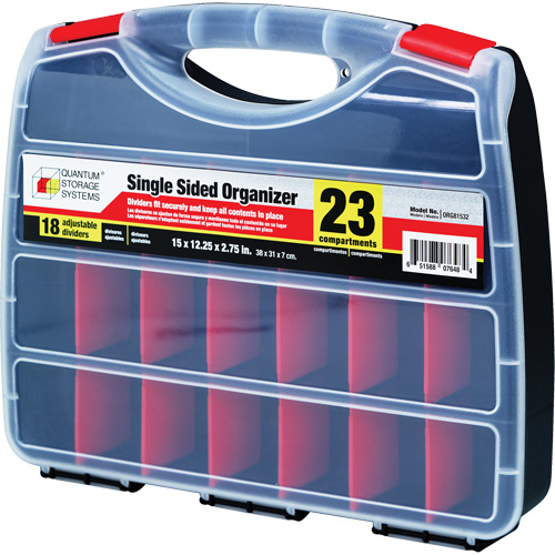 Plastic Compartment Box, 12-1/4" W x 15" D x 2-3/4" H, 23 Compartments Pathway Supply LP