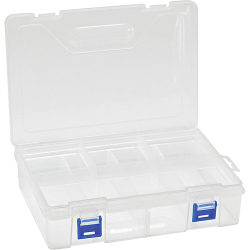 Plastic Compartment Box, 6.25" W x 9.25" D x 2.2" H, 8 Compartments Pathway Supply LP