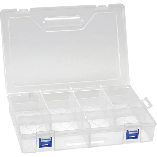 Plastic Compartment Box, 7.75" W x 11.75" D x 2.2" H, 10 Compartments Pathway Supply LP