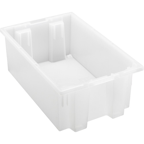 Contenant robuste Stack & Nest, 6" x 11" x 18", Transparent Pathway Supply LP