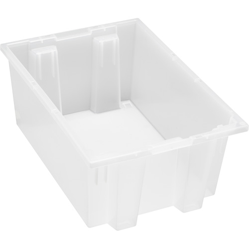 Heavy-Duty Stack & Nest Tote, 8" x 13.5" x 19.5", Clear Pathway Supply LP