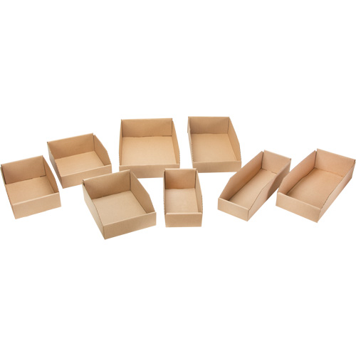 Deep Corrugated Parts Bins, 8-3/4" W x 11-1/4" D x 4-1/2" H, Beige Pathway Supply LP