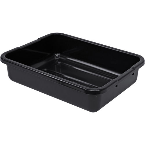 All-Purpose Ribbed-Bottom Storage Tub, 5" H x 15" D x 21" L, Plastic, Black Pathway Supply LP