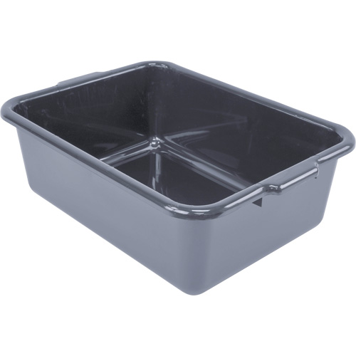 All-Purpose Flat-Bottom Storage Tub, 7" H x 15" D x 21" L, Plastic, Grey Pathway Supply LP
