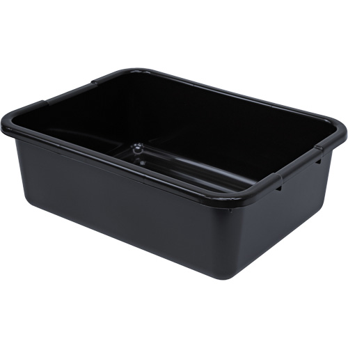 All-Purpose Ribbed-Bottom Storage Tub, 7" H x 15" D x 21" L, Plastic, Black Pathway Supply LP