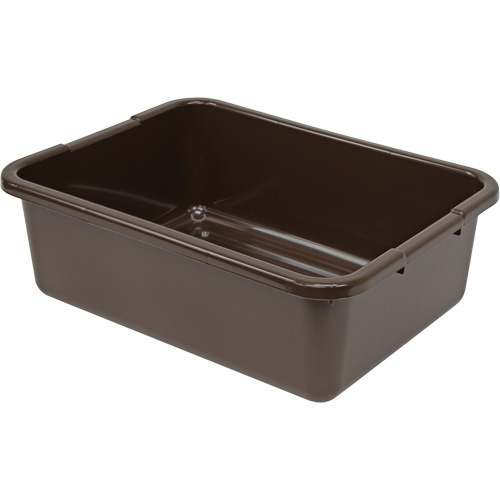 All-Purpose Ribbed-Bottom Storage Tub, 7" H x 15" D x 21" L, Plastic, Brown Pathway Supply LP
