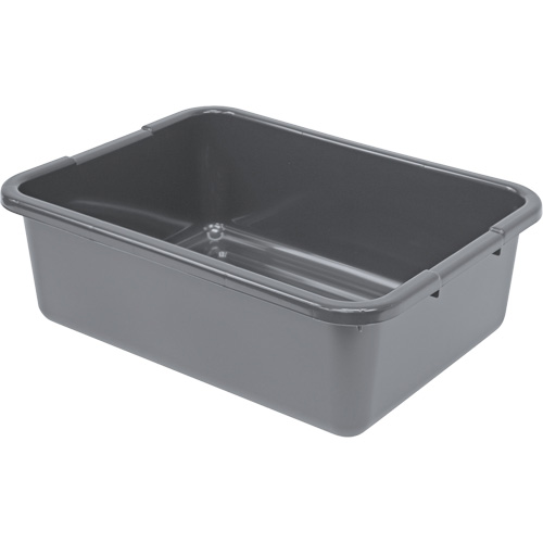 All-Purpose Ribbed-Bottom Storage Tub, 7" H x 15" D x 21" L, Plastic, Grey Pathway Supply LP
