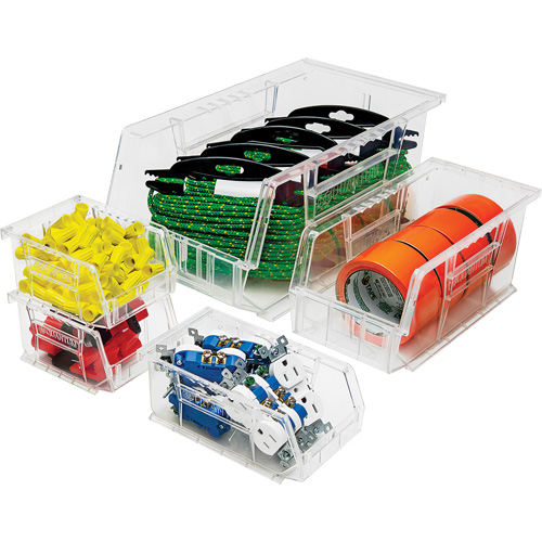 Crystal Clear Ultra Bins, 5-1/2" W x 5" H x 10-7/8" D, Clear Pathway Supply LP
