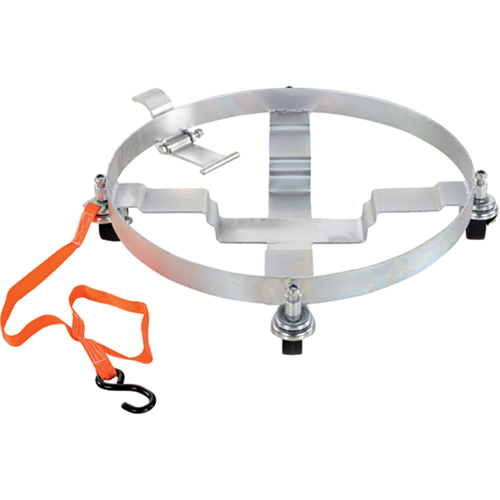 Tilting Drum Dollies, Steel, 900 lbs. Capacity, 23-1/2" Diameter, Hard Rubber Casters Pathway Supply LP