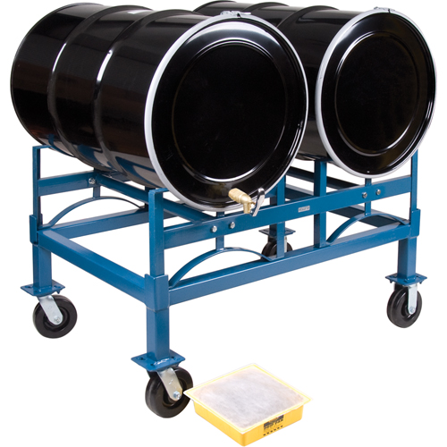 Drum Stacking Rack, 2 Drums, 1600 lbs. Capacity, 45-1/2" W x 30" D x 12-1/2" H Pathway Supply LP