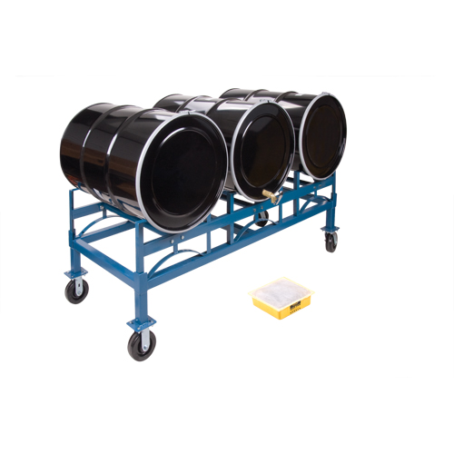 Drum Stacking Rack, 3 Drums, 2400 lbs. Capacity, 71-1/2" W x 30" D x 12-1/2" H Pathway Supply LP