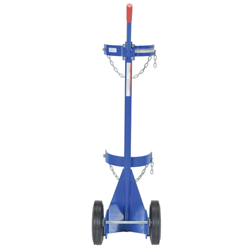 Gas Cylinder Cart, Rubber Wheels, 12" W x 15-1/2" L Base, 500 lbs. Pathway Supply LP