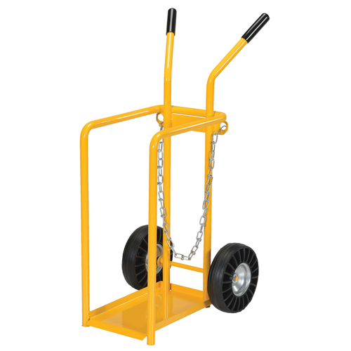 Chariot pour bouteille de gaz, Roues Caoutchouc moul&eacute;, Base de 9-13/16" la x 16" lo, 150 lb Pathway Supply LP