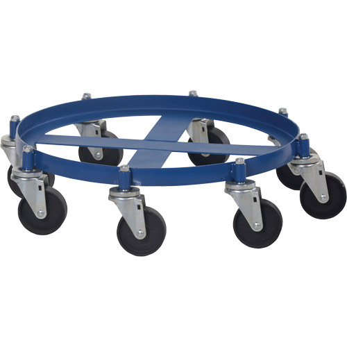 Chariot pour baril octogonal, Acier, Capacit&eacute;e 2000 lb, Diam&egrave;tre 27-1/16", Roue en Fonte Pathway Supply LP