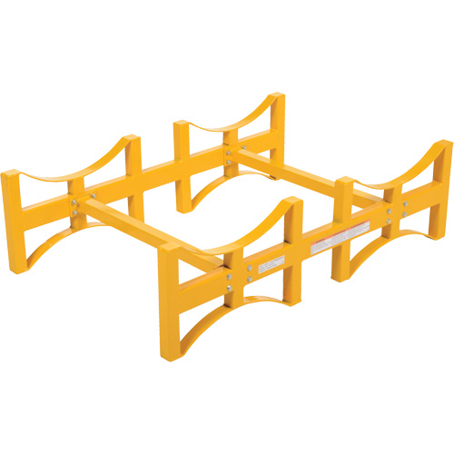 Porte-barils empilable en acier, 2 barils, Capacit&eacute; de 1600 lb, 45-1/2" la x 29-7/8" p x 12-3/4" h Pathway Supply LP