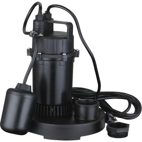 Thermoplastic Submersible Sump Pump, 2560 GPH, 115 V, 4.6 A, 1/3 HP Pathway Supply LP