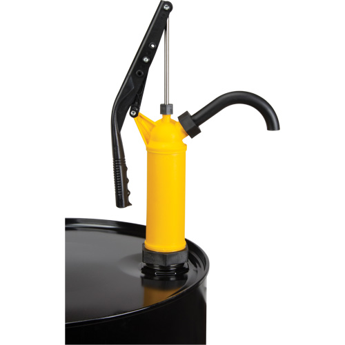 Pompe &agrave; baril de type levier, Polypropyl&egrave;ne, 14 oz/course, Pour barils de 5-55 gal. Pathway Supply LP