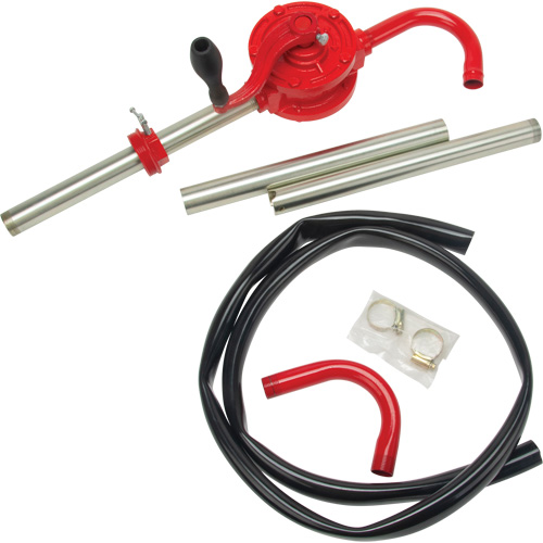 Rotary Type Drum Pump, Cast Iron/Steel, Fits 30-55 Gal., 8 oz./Stroke Pathway Supply LP