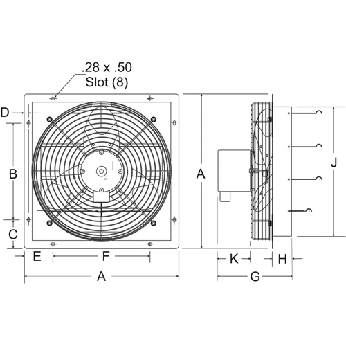 Ventilateurs d'&eacute;vacuation &agrave; volets Pathway Supply LP
