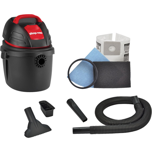 Portable Shop Vacuum, Wet-Dry, 2.5 HP, 2.5 US Gal. (9.5 Litres) Pathway Supply LP